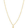 Collier Orusbijoux Collier Argent Dor&eacute; Goutte Serti Blanc Pierres Opale Rose Dor&eacute;