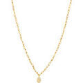 Colliers sur Grenoble : Collier Orusbijoux Collier Argent Dor&eacute; Goutte Serti Blanc Pierres Opale Rose Dor&eacute;