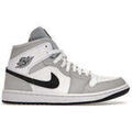 Baskets montantes Nike Air Jordan 1 Mid White Light Smoke Grey