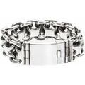 Bracelets Orusbijoux Gourmette Homme Bracelet Argent Rock Grand Mod&egrave;le Argent&eacute; Grenoble