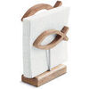 Serviettes de table Ambiente Porte-serviettes en bois de manguier – 19,5 cm Marron