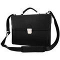 Porte document Katana Cartable 1 Soufflet Cuir De Vachette Grain&eacute; K 69326 Noir