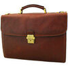 Porte document Gerard Henon Cartable Arizona Cuir De Vachette Gras 2 Soufflets GH 5226