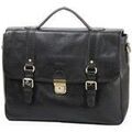 Serviettes sur Grenoble : Porte document Katana Cartable 1 Soufflet Cuir De Vachette Gras K 36841
