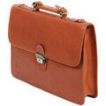 Serviettes sur Grenoble : Porte document Katana Cartable Cuir De Vachette Gras K31025 Dor&eacute;