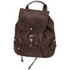 Sac a dos Katana Sac &Agrave; Dos Nylon Garni Cro&ucirc;te De Cuir De Vachette K 29307 Marron
