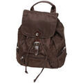 Sac a dos Katana Sac &Agrave; Dos Nylon Garni Cro&ucirc;te De Cuir De Vachette K 29307 Marron
