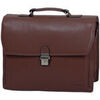 Porte document Katana Cartable 3 Soufflets Cuir De Vachette Grain&eacute; K 69329 Marron