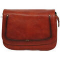 Sac & Bagage sur Grenoble : Sac bandouli&egrave;re Katana Besace Cuir De Vachette Collet V&eacute;g&eacute;tal 66802 Marron