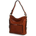 Sac &agrave; main Katana Sac &Agrave; Main En Cuir De Vachette Collet V&eacute;g&eacute;tale 66813 Marron Grenoble