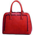 Sac &agrave; main Katana Sac &Agrave; Main Cuir De Vachette Collet V&eacute;g&eacute;tal 66828 Rouge Grenoble
