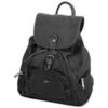 Sac a dos Katana Sac &Agrave; Dos Nylon Garni Cro&ucirc;te De Cuir De Vachette K 29307 Noir