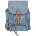 Sacs &agrave; dos sur Grenoble : Sac a dos Katana Sac &Agrave; Dos Nylon Garni Cro&ucirc;te De Cuir De Vachette K 29307 Bleu