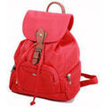 Sacs &agrave; dos sur Grenoble : Sac a dos Katana Sac &Agrave; Dos Nylon Garni Cro&ucirc;te De Cuir De Vachette K 29307 Rouge