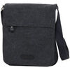 Sacoche Katana Pochette Port&eacute;e Travers En Toile Garni Cuir De Vachette 6568 Noir