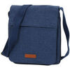 Sacoche Katana Pochette Port&eacute;e Travers En Toile Garni Cuir De Vachette 6568 Bleu