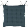 Galettes de chaise Stof Coussin de chaise bicolore r&eacute;versible en coton Cobalt et Lin Bleu 40x40 cm. . Maison & D&eacute;co> Galettes de chaise.