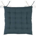 Linge de maison sur Grenoble : Galettes de chaise Stof Coussin de chaise bicolore r&eacute;versible en coton Cobalt et Lin Bleu 40x40 cm. . Maison & D&eacute;co> Galettes de chaise.