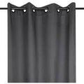 Linge de maison sur Grenoble : Rideaux, stores Stof Rideau nelson anthracite tamisant &agrave; oeillets Gris 135x240 cm. . Maison & D&eacute;co > Rideaux, stores.