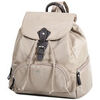 Sac a dos Katana Sac &Agrave; Dos Nylon Garni Cro&ucirc;te De Cuir De Vachette K 29306 Beige