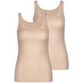 Autres types de lingerie sur Grenoble : Produits gainants Calida Femme Maillot de corps Paquet de 2 Natural Comfort Beige