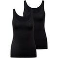 Autres types de lingerie sur Grenoble : Maillots de corps Calida Femme Maillot de corps Paquet de 2 Natural Comfort Noir