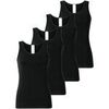 Gu&ecirc;pi&egrave;res Schiesser Femme Maillot de corps Paquet de 4 Noir