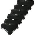 Strings Schiesser Femme String Paquet de 6 Noir