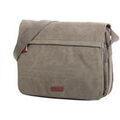 Sac & Bagage sur Grenoble : Sac bandouli&egrave;re Katana Besace Toile Garni Cuir 6565 - A4 Beige
