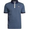 Polo Fila Polo classique &agrave; rayures vintage BB1 Bleu