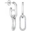 Boucles oreilles Sc Crystal B2569-ARGENT Argent&eacute; Grenoble