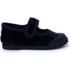 Chaussons b&eacute;b&eacute; Pisamonas Babies Barefoot Velours Bout Caoutchouc Bleu