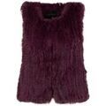 Gilet Oakwood Gilet sans manches en fourrure Ref 42156 Prune Grenoble