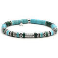 Bracelets sur Grenoble : Bracelets Sixtystones Bracelet 6mm Perles Heishi Turquoise -Small-16cm