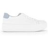 Baskets basses Gabor Sneakers en cuir lisse &agrave; talon plat Blanc