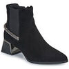 Bottines Ex&eacute; Shoes P1811-T941-FABRIC-BLACK Noir