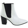 Bottines Saint Laurent Boots West Chelsea en cuir blanc