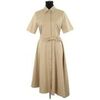 Robe courte BOSS Robe en coton camel