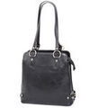 Sacs &agrave; dos sur Grenoble : Sac a dos Katana Sac Shopping/sac &Agrave; Dos 2-en-1 Cuir De Vachette Collet K82612 Noir