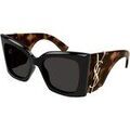 Lunettes sur Grenoble : Lunettes de soleil Saint Laurent SL M119 BLAZE Lunettes de soleil, Noir/Noir, 54 mm