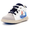 Baskets basses enfant Kickers Kickblace, Bottillons Gar&ccedil;on, Blanc