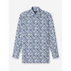 Chemise Olymp Chemise &agrave; motifs droite bleue en coton Blanc