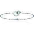 Bracelets Brillaxis Bracelet anneaux entrelac&eacute;s argent Blanc Grenoble