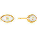 Boucles d'oreille sur Grenoble : Boucles oreilles Ania Haie Boucles d'oreilles puces Wild Soul Evil Ey e dor&eacute; Jaune