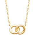 Collier Brillaxis Collier double anneaux plaqu&eacute; or Jaune