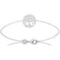 Bracelets Brillaxis Bracelet argent rhodi&eacute; arbre de vie 18cm Blanc Grenoble