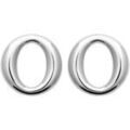 Boucles oreilles Brillaxis Boucles d'oreilles cercle argent rhodi&eacute; Blanc Grenoble