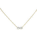 Collier Brillaxis Collier infini empierr&eacute; plaqu&eacute; or Blanc