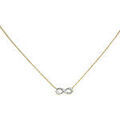 Collier Brillaxis Collier infini empierr&eacute; plaqu&eacute; or Blanc Grenoble