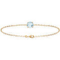 Bracelets Brillaxis Bracelet plaqu&eacute; or perle bleue Jaune
